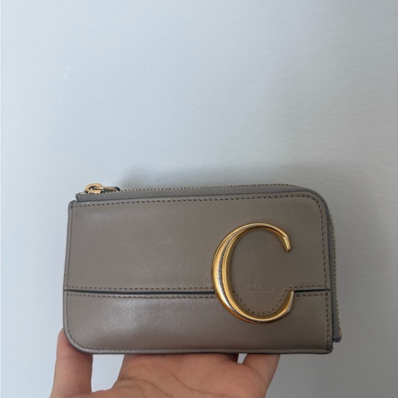 Chloe Handbags - Chloe Beige Grey C Small Call Holder